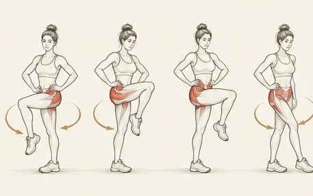 Standing hip circles